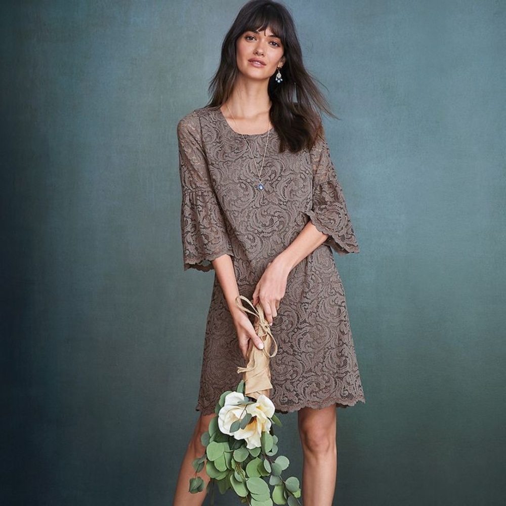 Garnet Hill taupe dress